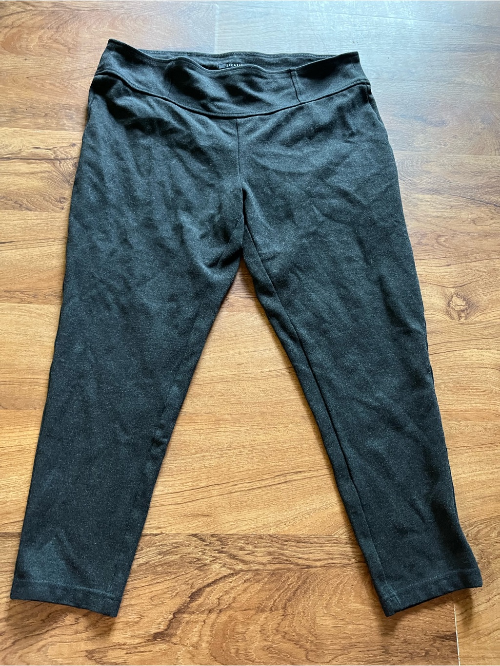 Zac And Rachel Charcoal Gray Legging Capri Pants Xl